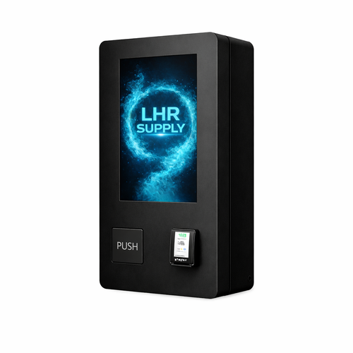 22-Inch Mini Wall Vending Machine - Black Angle