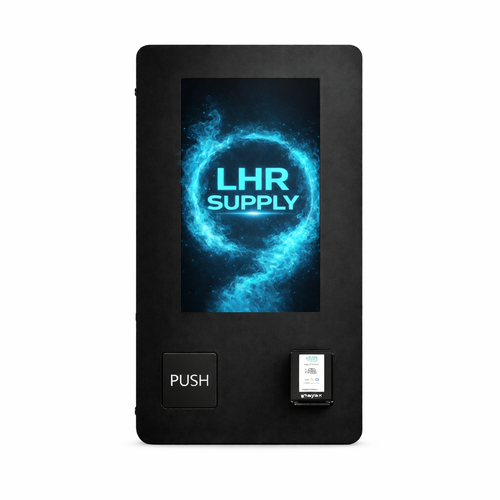 22-Inch Mini Wall Vending Machine - Black Front